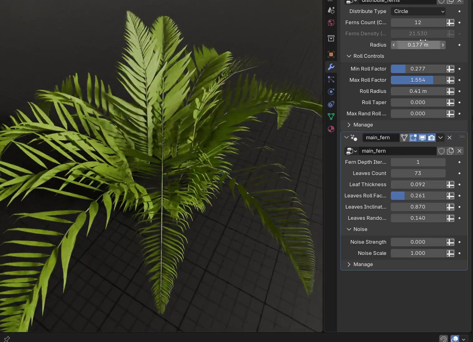 Procedural Fern – Plant (Blender Geometry-Nodes)