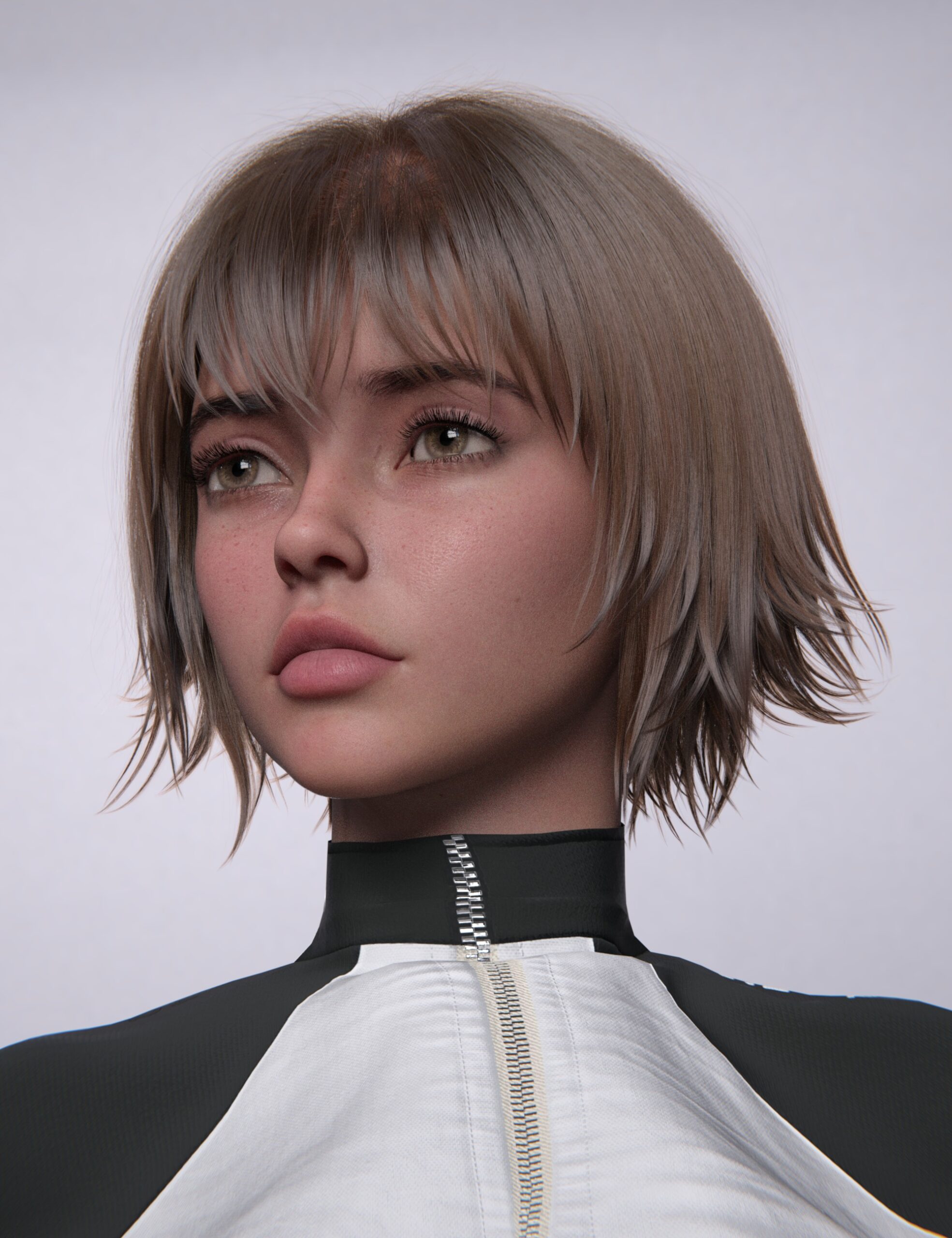 dForce AK Layered Bob Hair for Genesis 9, 8, and 8.1 Female