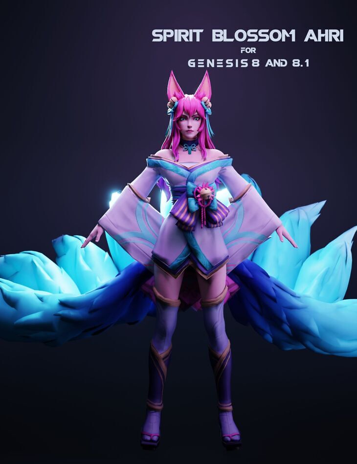 Spirit Blossom Ahri For Genesis 8 and 8.1 Female